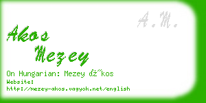 akos mezey business card